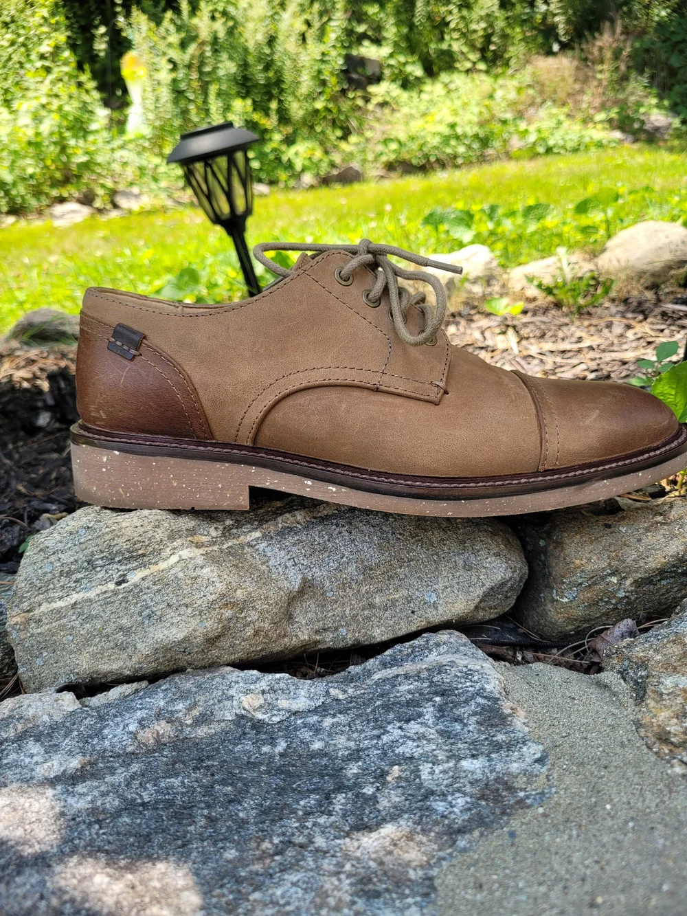 Crown Vintage Brown Leather Lace-Up Oxfords Mens 8.5
